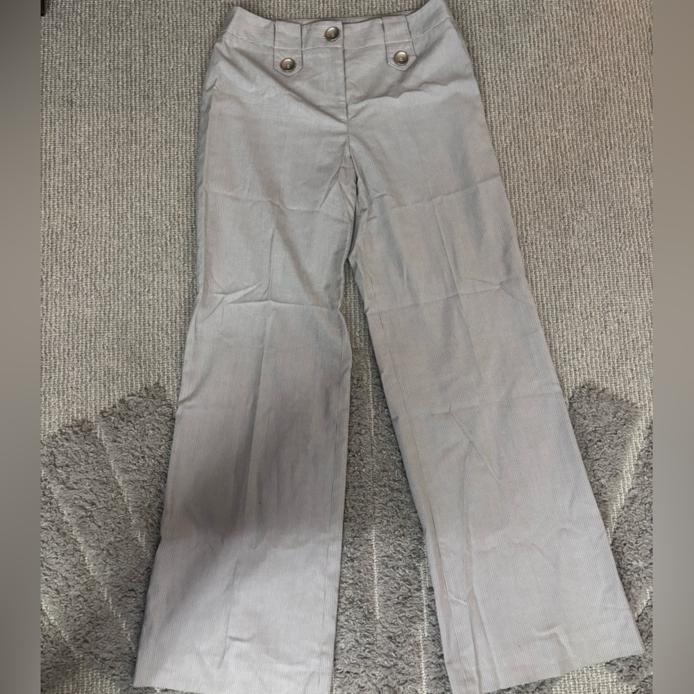 Melanie Lyne Pinstripe Trousers - Made in Canada - Size 2